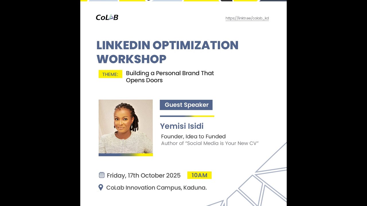 LinkedIn Optimization Workshop with Yemisi Isidi - YouTube