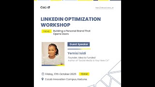LinkedIn Optimization Workshop with Yemisi Isidi