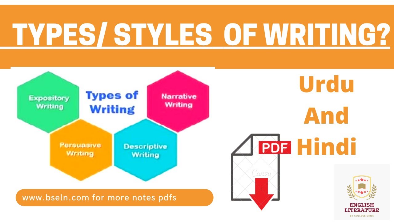 list 5 types of writing style