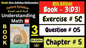 Exercise 5C Question 5 | Chapter 5 | Book 3 Math | Coordinate Geometry | Gradient | 8th Edition Math