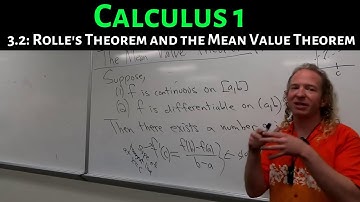 Calculus 1: Lecture 3.2 Rolle
