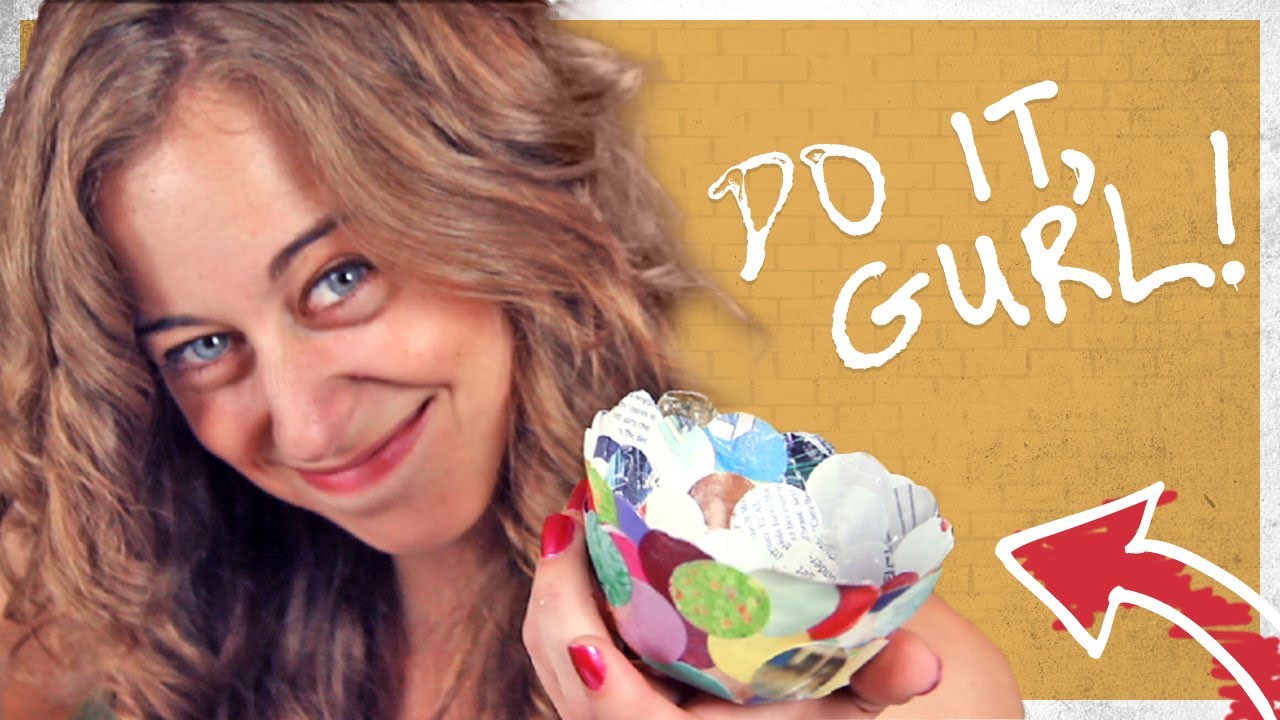 Paper Mache Craft Bowl - Do It, Gurl