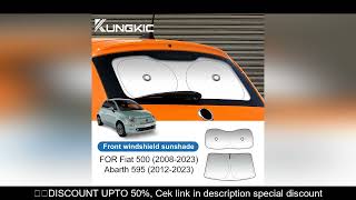 Car Front Rear Summer Sunshade Windshield For Fiat 500 2008-2023 For Abarth 595 2012-2023 Car Visor