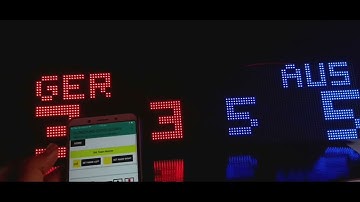 SIZE 2/7 SCORE6 Wi-Fi controlled digital scoreboard with 2 chained P5 64x32 pixels RGB LED matrix