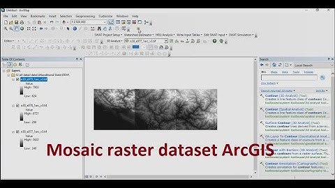 Mosaic raster(DEM )dataset using ArcGIS/Merge the raster datasets fusionner raster ArcGIS