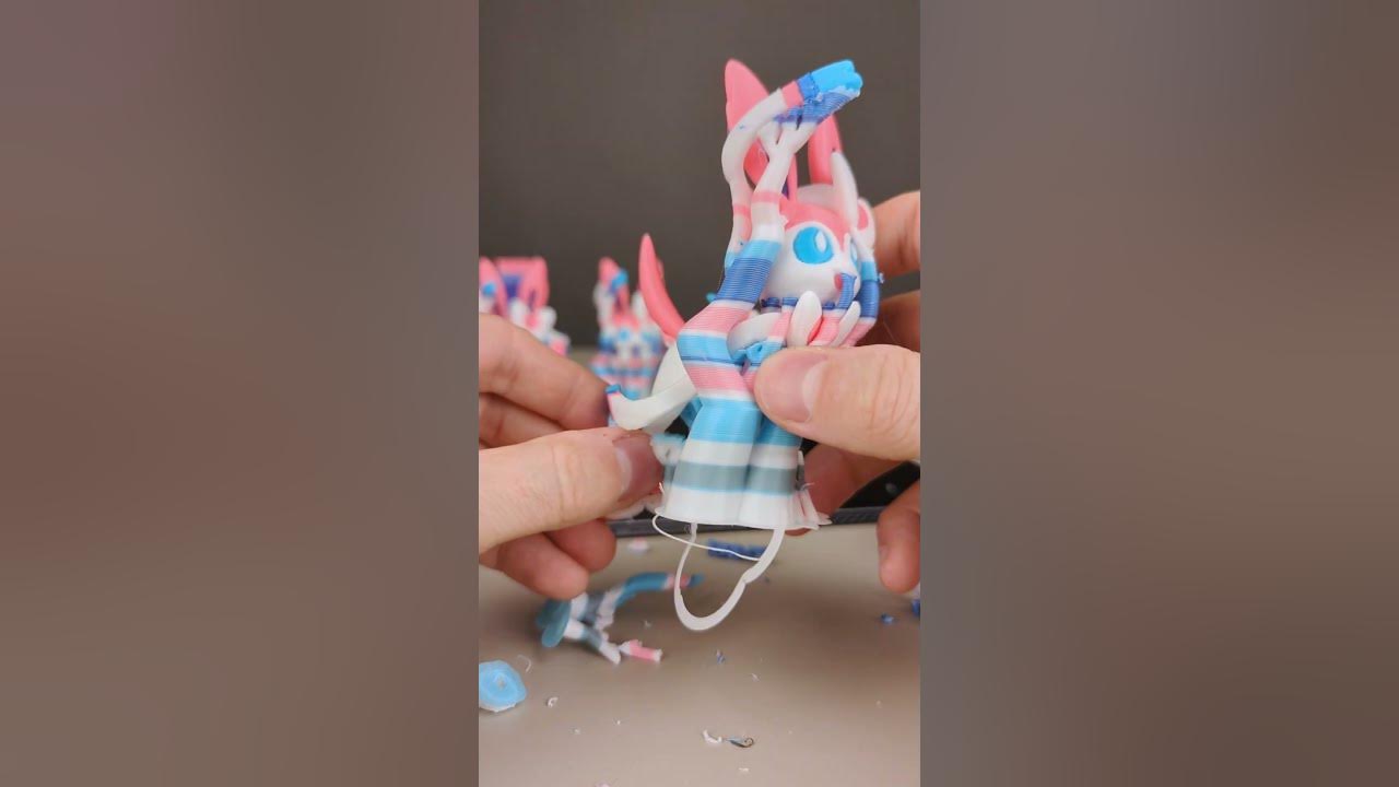 My latest 3D Artwork Eeveelution! Swipe to see the 3D Print result! How  cute they are?! [OC] : r/pokemon