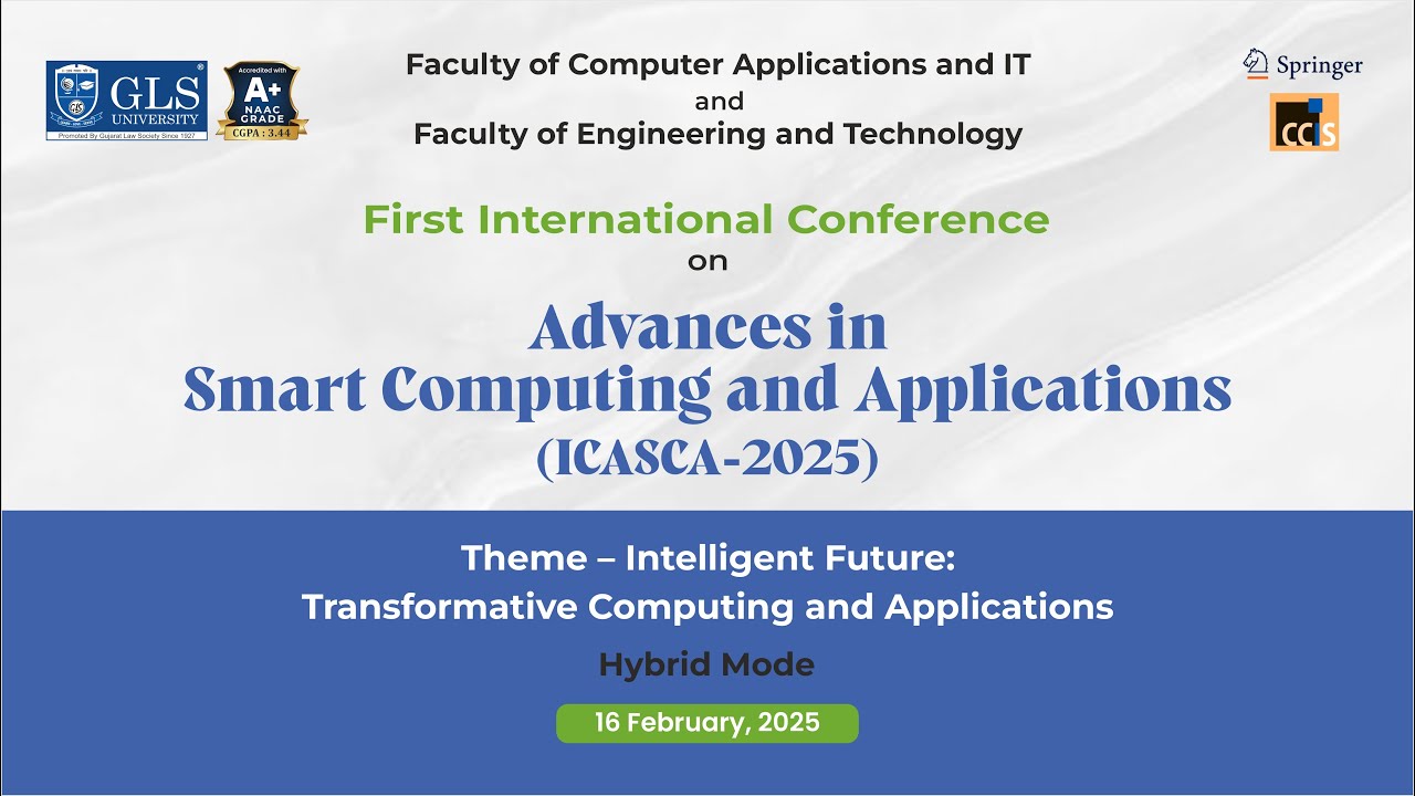Advances in Smart Computing and Applications (ICASCA-2025) | 16 ...