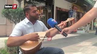 Kayseride Sokak Müzisyeninin Seslendirdiği Türkü Gündem Oldu