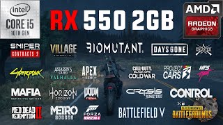 RX 550 2GB Test in 25 Games in 2021