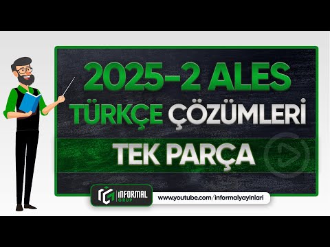 2025 ALES/2 Türkçe Soruları ve Çözümleri | TEK PARÇA