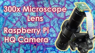 300X Microscope Lens for Raspberry Pi High Quality Camera with C-Mount
