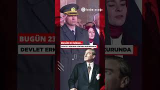 Devlet erkanı 23 Nisan dolayısıyla Ata'nın huzuruna çıktı