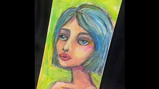 #29faces Challenge - Oil Pastel Play Face #5