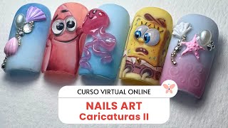 Muestra De Curso Nails Art - Caricaturas 2