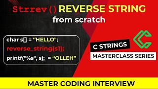 Write Your Own String Reverse Function in C | C Interview Problem
