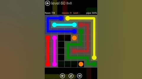 Flow Free - 8X8 Level 60 Mania Walkthrough