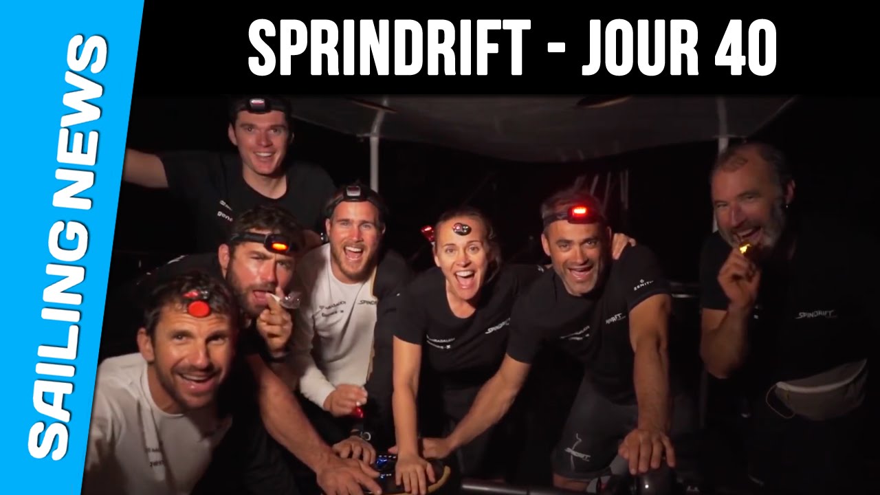 Spindrift - Trophée Jules Verne - Jour 40 - Bonne Année 2016