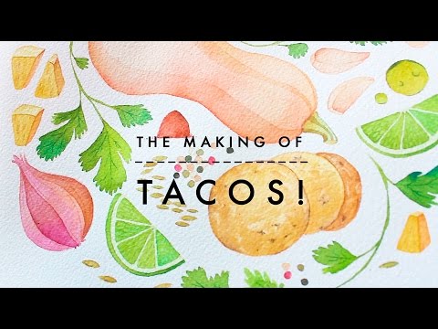 How to Watercolor x Tacos! | Food Illustration