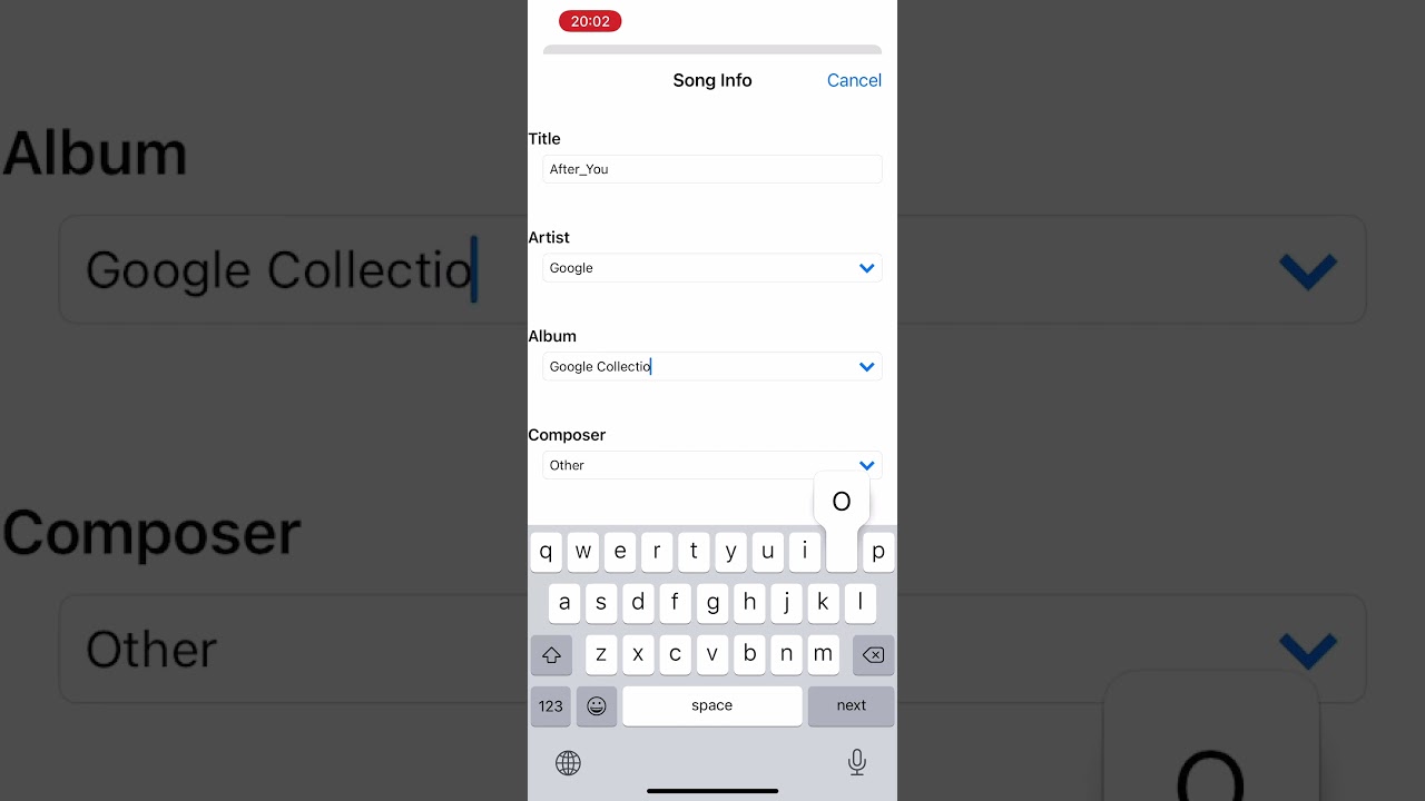 Edit song information - FLAC Player+