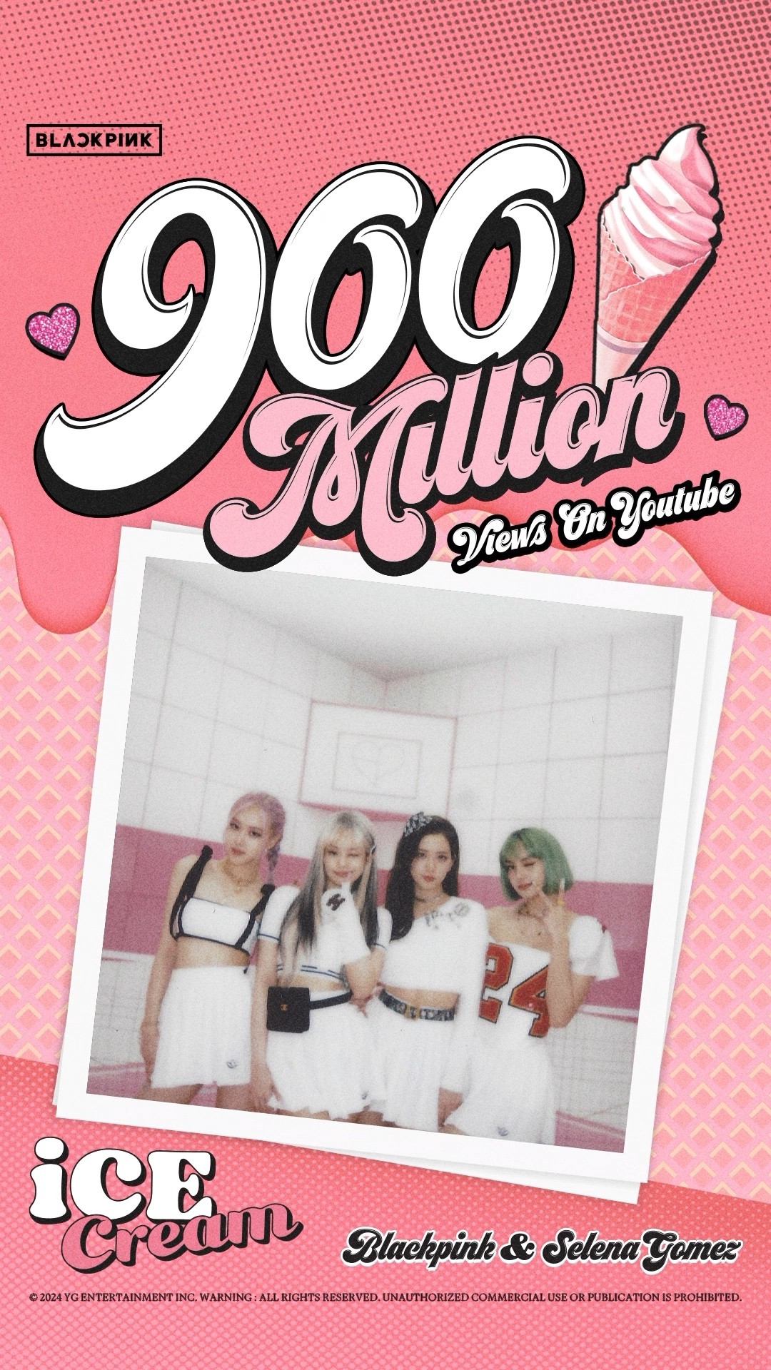 BLACKPINK - 'Ice Cream (with Selena Gomez)' M/V HITS 900 MILLION