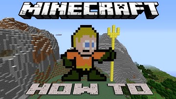 Minecraft ~8 Bit~ HOW TO : Aquaman ~DC Justice League~ ( Tutorial ) /W Killerkev