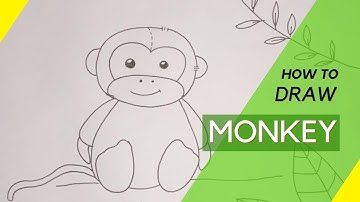 How to draw a cute monkey | Free easy drawing tutorial | drawing for kids