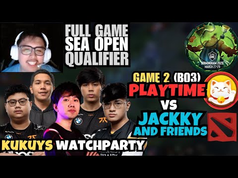 FULL GAME 2 | PLAYTIME VS JACKKY AND FRIENDS | KUKUYS WATCHPARTY | ESL ONE SEA OPEN QUALIFIER