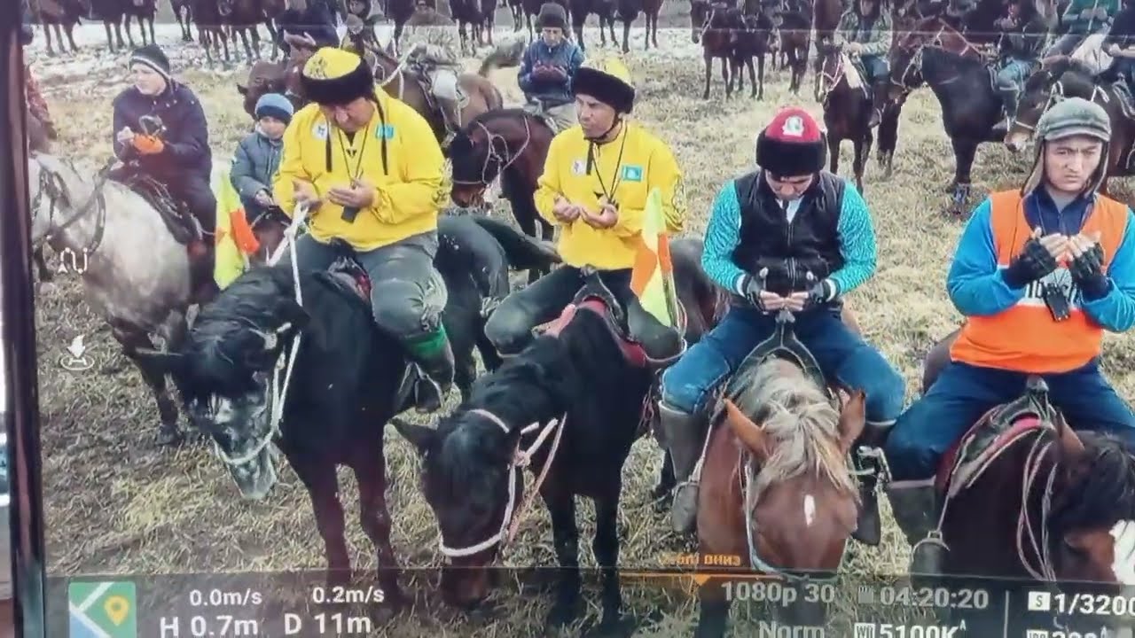 27 января 2024 г өткен Аққұм ат шабарында салымды болған аттармен шабандоздар,тартысты көкпар