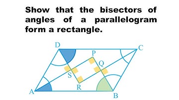 Show That the Bisectors of Angles of a Parallelogram Form a Rectangle: Animated Illustration