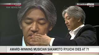 Ryuichi Sakamoto, cofounder of Yellow Magic Orchestra, dies aged 71 - NHK World English News Morning