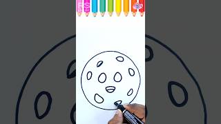 How to draw Moon Drawing for kids and Toodlers #art #kidsvideo #viral #shorts