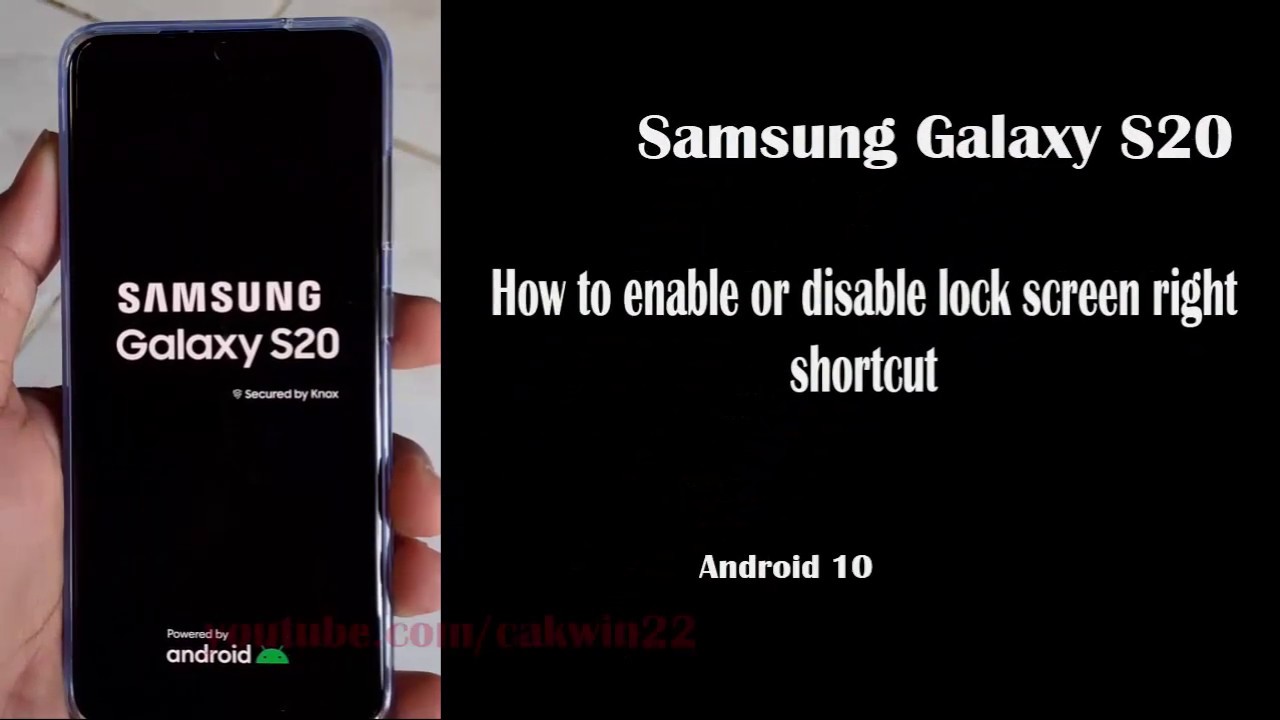 Samsung Galaxy S20 How to enable or disable lock screen right