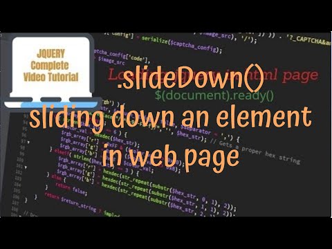 jQuery Tutorials #21 - using jquery slideDown() method to slide down an element in web page