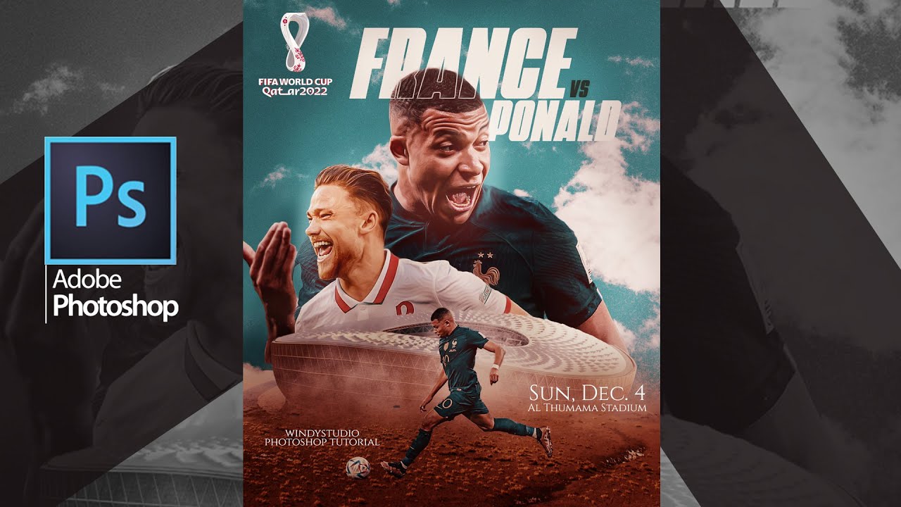 FIFA world cup 2022 France VS Poland poster #photoshop #fifa #worldcup 