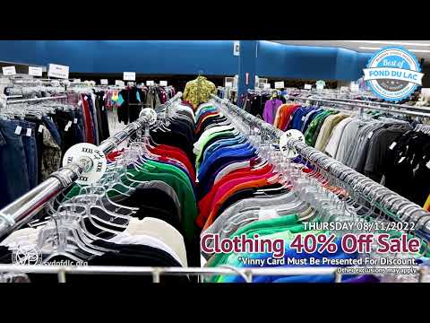 SVDP Fond du Lac: Clothing 40% Sale (08/11/22)