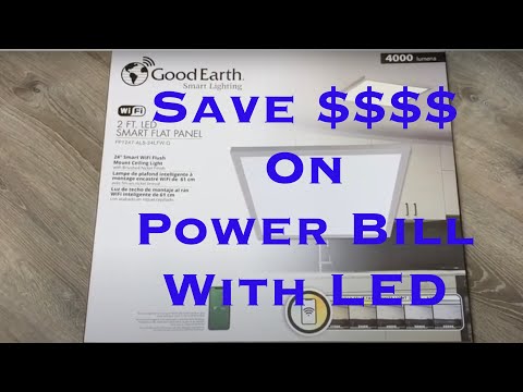 DIY Good Earth Brand Smart Flat Panel LED Overhead Ceiling Lighting Instal Tutorial [LED Panel]