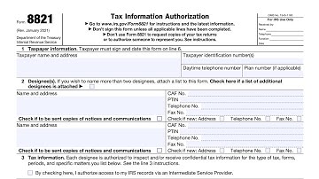 IRS Form 8821 Walkthrough - ARCHIVED COPY - READ COMMENTS ONLY
