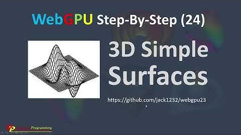 WebGPU (24): 3D Simple Surface