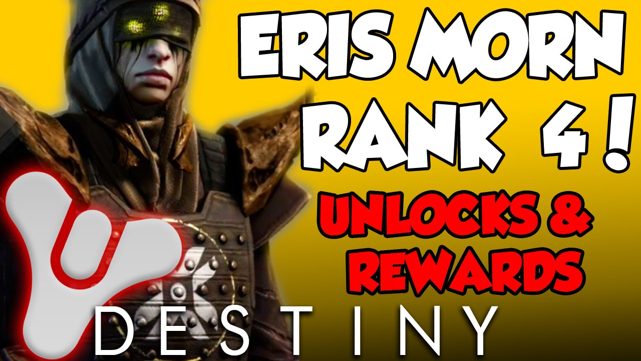 Destiny - Eris Morn Rank 4 ! - Radiant Materials / Sunsetting Shader / Class Items / Emblem