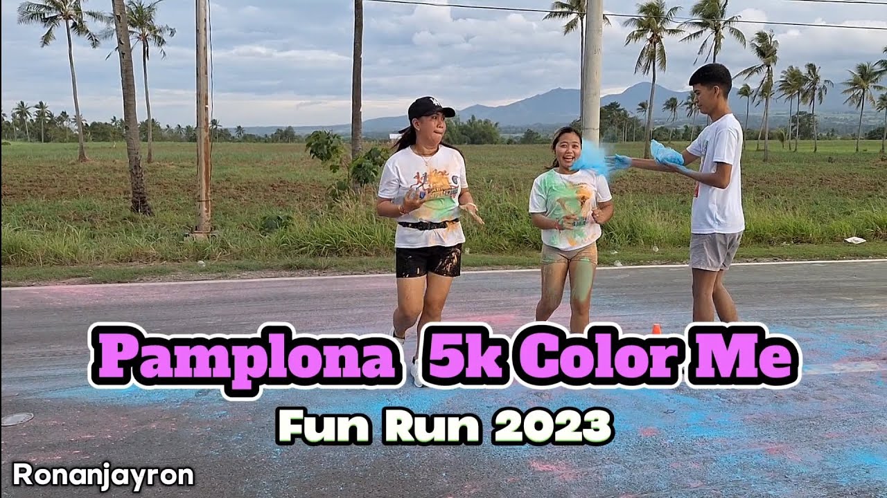 Pamplona Fun Run 2023 5k Color Me - YouTube
