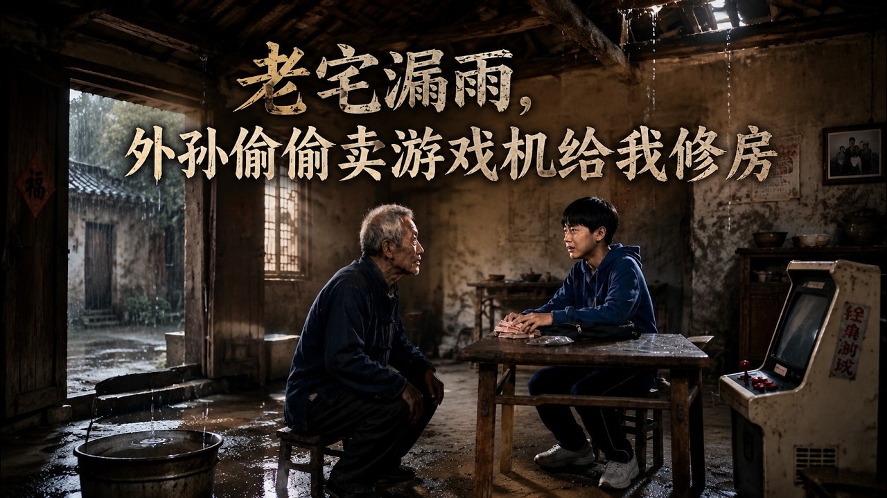 老宅漏雨：外孫賣遊戲機為我修房
