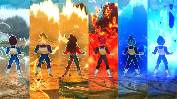 Dragon Ball Sparking Zero - All Vegeta Transformations & Ultimate Attacks (4K 60fps)