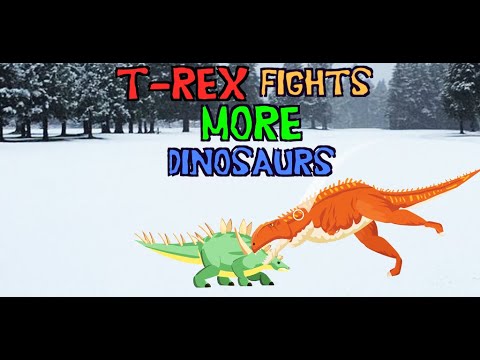 T-Rex Fights More Dinosaurs
