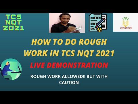 How to do rough work in TCS NQT 2021 exam | NQT 2021 complete guidelines
