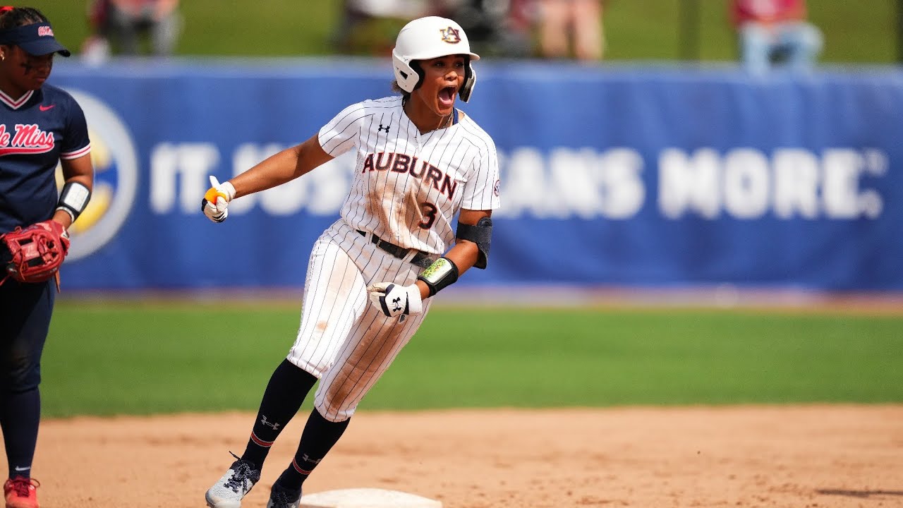 Softball Highlights Auburn 8, Ole Miss 7 YouTube