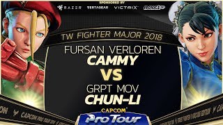 Fursan Verloren (Cammy) vs GRPT MOV (Chun-Li) - TW Fighter Major 2018 - SFV - CPT 2018