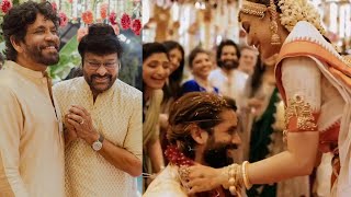 Megastar Chiranjeevi And Nagarjuna Cute Moments At Naga Chaitanya & Shobhita Dhulipala Wedding Nd