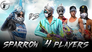 ONLY DESERT EAGLE CHALLENGE IN 1V4 CUSTOM 🤯🔥 | SPARROW FF VS 4 PRO PLAYERS 🔥