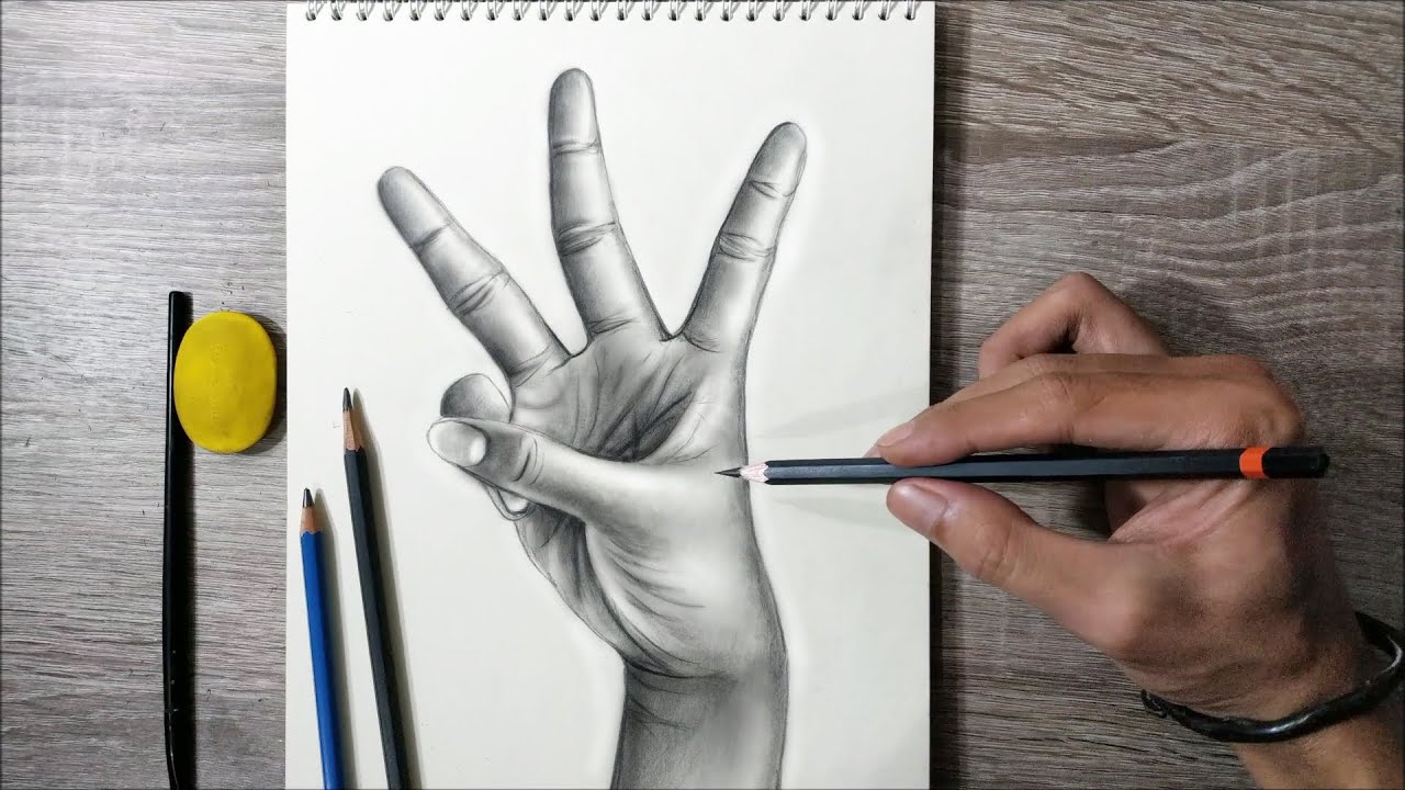 Cara Menggambar Tangan dengan Pensil 2B YouTube