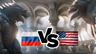 Epic Kaiju Battle: Russian vs American Monsters - AI Art Showcase